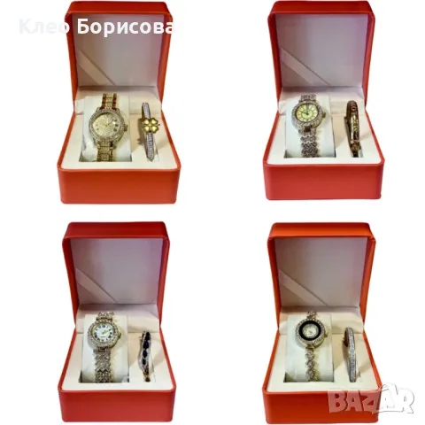 Луксозен дамски комплект елегантен часовник и нежна гривна 4 варианта , снимка 6 - Дамски - 49181979