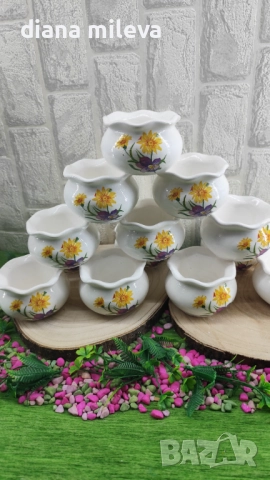 Гърнета кашпи от гипсокерамика!, снимка 6 - Декорация за дома - 52323434
