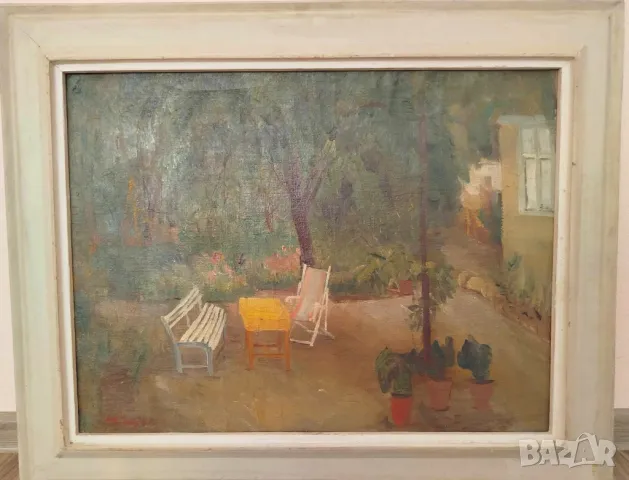 ПЕТКО АБАДЖИЕВ СТАРА БЪЛГАРСКА МАСЛЕНА КАРТИНА - КАРЛОВСКИ ДВОР 1943 