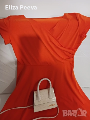 Оранжево лачено портмоне, снимка 3 - Портфейли, портмонета - 53222126