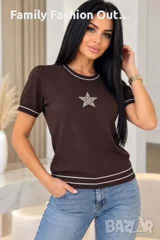 Дамска блуза с къс ръкав , снимка 2 - Тениски - 56288910