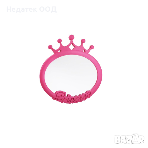 Стенно огледало, Принцеса, Розово, 25х25см