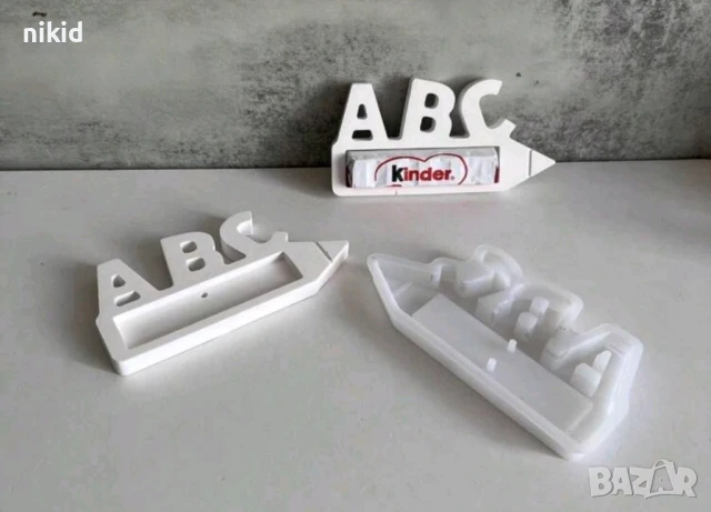 ABC молив с отвор дупка поставяне сувенир пари киндер училище силиконов молд форма смола гипс