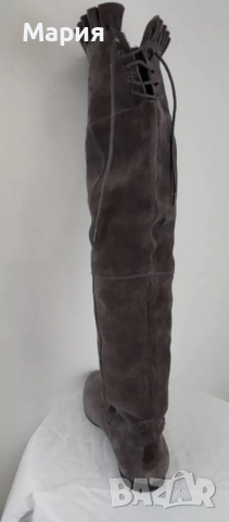 Дамски ботуши естествен велур, снимка 6 - Дамски ботуши - 37033640