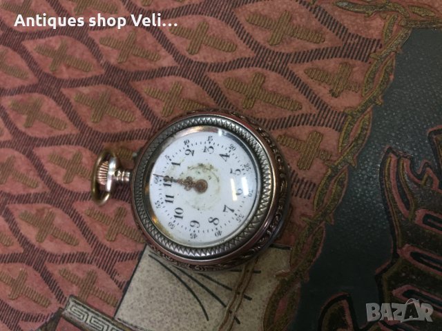 Сребърен джобен часовник №3638 , снимка 5 - Други ценни предмети - 40026160