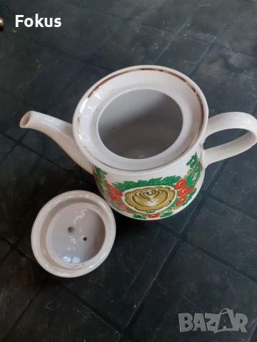 Чайник - руски порцелан, снимка 4 - Антикварни и старинни предмети - 53281046