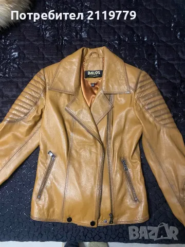 Дамско яке от естествена кожа BALOS, снимка 4 - Якета - 48731881