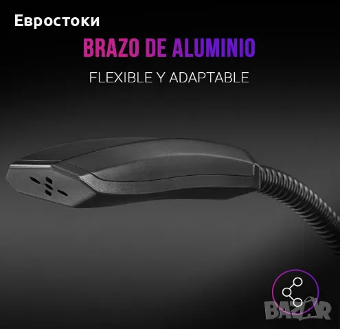 Гейминг микрофон Mars Gaming MMIC, USB геймърски микрофон RGB, гъвкав дизайн, Win/Mac/PS4/PS5, снимка 4 - Аксесоари - 48489475