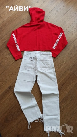 ZARA дамски дънки и суитчър , снимка 7 - Дънки - 53034756