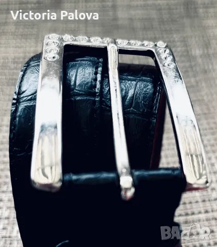 Красив черен колан естествена кожа, снимка 8 - Колани - 49729613