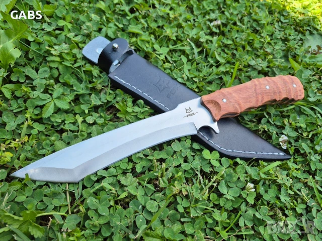 Голям ловен нож FOX в дървена подаръчна кутия, снимка 11 - Ножове - 50466119