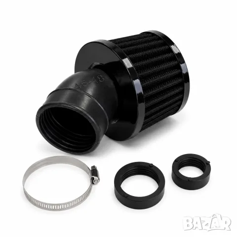 Спортен въздушен филтър 48 mm с два преходника черен, снимка 3 - Аксесоари и консумативи - 55866388