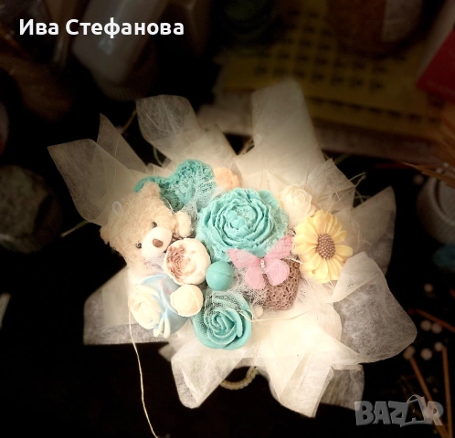 Ароматизирани букети от соев восък , снимка 2 - Декорация за дома - 53154840