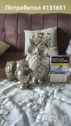 3 бр. Сови бронз