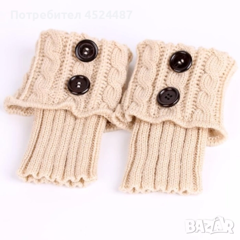 Дамски вълнени плетени гети без пръсти, снимка 6 - Други - 52638869