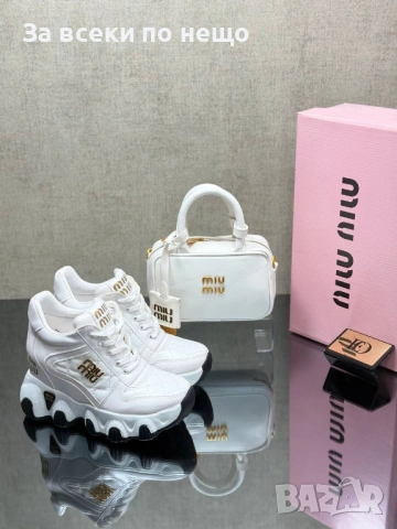 Miu Miu Дамски Маратонки На Платформа👟Дамски Спортни Обувки Миу Миу - Различни Цветове Код SK606, снимка 12 - Маратонки - 53092241