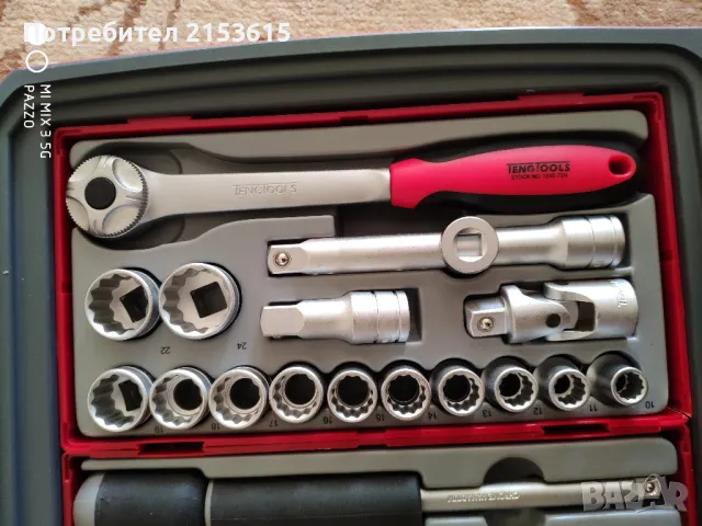 Teng tools тенг 1/4 ,3/8 , 1/2 гидория професионални вложки  отвертки ключове, снимка 7 - Куфари с инструменти - 48539656