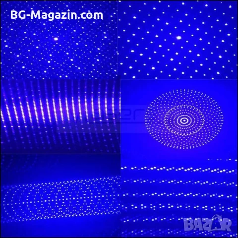 Мощен акумулаторен син лазер 5000mW батерии 18650 предпазни очила горящ палещ клечка кибрит балон, снимка 10 - Друга електроника - 51040547