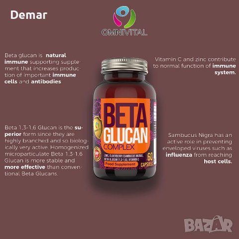 Omnivital Beta Glucan Complex добавки, снимка 7 - Хранителни добавки - 41532046