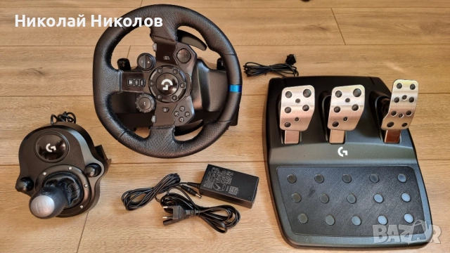 LOGITECH  Trueforce G923 racing wheel и pedals, LOGITECH driving force shifter, снимка 12 - Джойстици и геймпадове - 53733306
