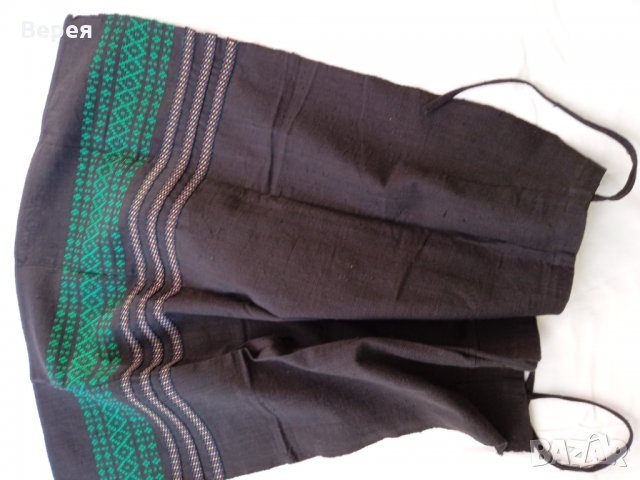 Стара, ръчно тъкана, памучна престилка