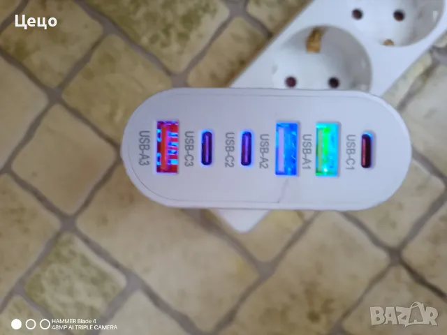 зарядно 65w 3 х USB-A 3 x USB-C, снимка 3 - Друга електроника - 47324491