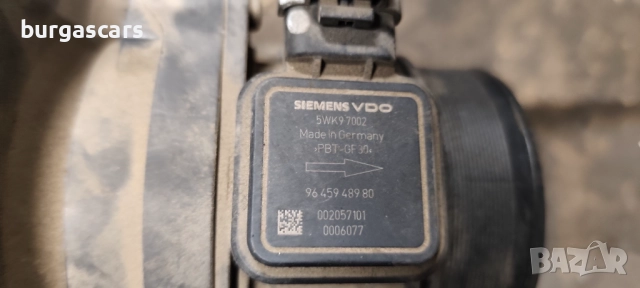 Дебитомер 96 459 489 80 / 5WK9 Peugeot 407 2.0HDI - 70лв, снимка 2 - Части - 52009302