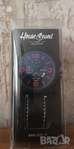 НОВ ОГРОМЕН Ръчен часовник HOUSE Brand с кожена каишка, снимка 3 - Друга електроника - 40141856