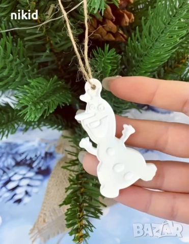 Олаф от Замръзналото Кралство силиконов молд форма смола фондан шоколад висулка колие бижу