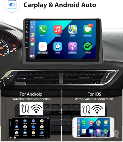 Мултимедия, за Peugeot 4008, 5008, Двоен дин, Навигация, дисплей, 2 Дин, плеър, екран, Android, Пежо, снимка 4 - Аксесоари и консумативи - 52183617