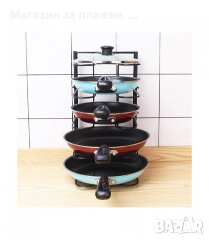 КУХНЕНСКИ ОРГАНАЙЗЕР ЗА ТЕНДЖЕРИ И ТИГАНИ - код 2993, снимка 6 - Аксесоари за кухня - 34140719