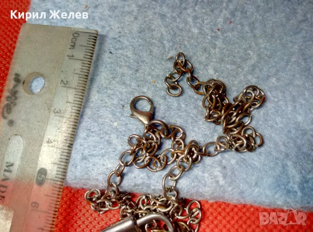 СТИЛНО СРЕБРИСТО СТОМАНЕНО ФИНО КОЛИЕ с ФИГУРАЛНА АРТ ВИСУЛКА - КАТИНАР КАТИНАРЧЕ 25252, снимка 5 - Колиета, медальони, синджири - 47316769