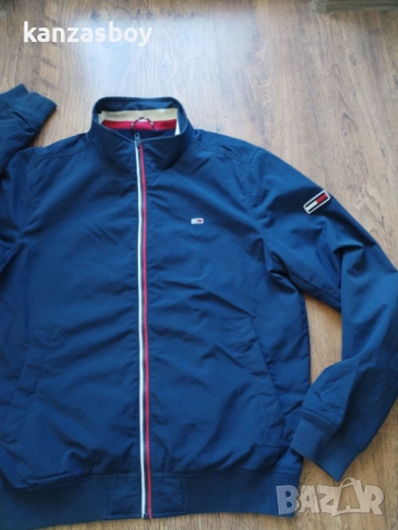 Tommy Hilfiger  Navy Essential Flag Patch Jacket - страхотно мъжко яке Л, снимка 7 - Якета - 51800595