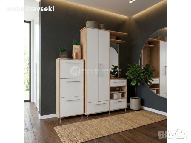 Ново! Портманто NIAGARA (дъб сонома/бяло)