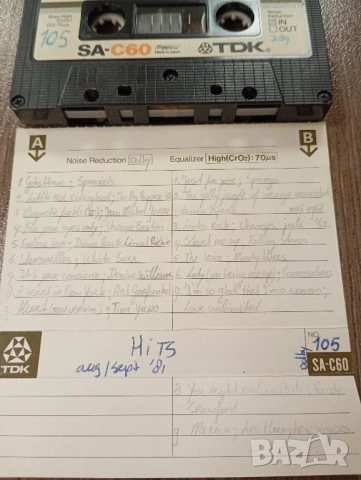 Лот от 12 бр TDK SA-C60 хромни аудиокасети с Албуми и хитове от 80те години, снимка 7 - Аудио касети - 52054575