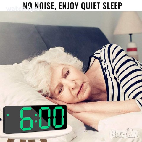 НОВ ПОСТОЯННО СВЕТЕШ LCD ДИГИТАЛЕН ЧАСОВНИК С ТЕМПЕРАТУРА И КАЛЕНДАР.НАСТОЛЕН СВЕТЕЩ БУДИЛНИК АЛАРМА, снимка 10 - Други - 41946261