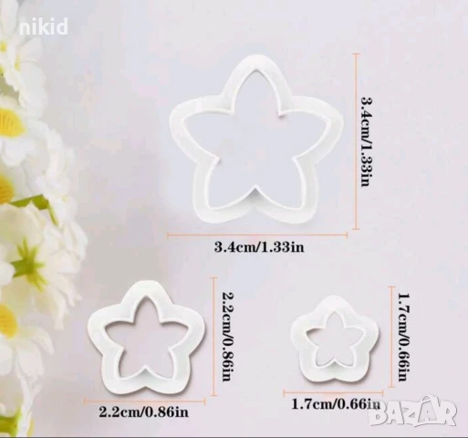 Цвете Хортензия пластмасов резец силиконов молд форма вейнър за фондан глина ръчна изработка крафт , снимка 4 - Форми - 51173435