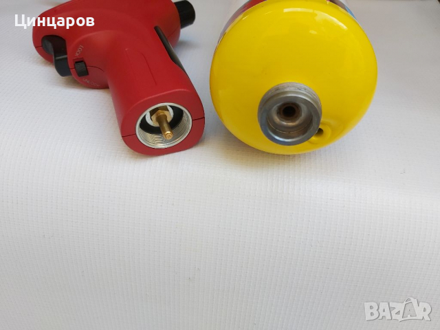 Горелка газова с 3бр.човки,газов флакон с темп.3000 градус целзий-подгряване,спояване,топене метал, снимка 3 - Други машини и части - 36278249