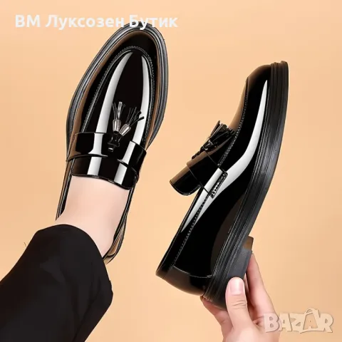 🖤 МЪЖКИ ЛАКИРАНИ ОБУВКИ – ЕЛИТЕН СТИЛ ЗА 124.99 ЛВ! 🖤, снимка 3 - Официални обувки - 49903272