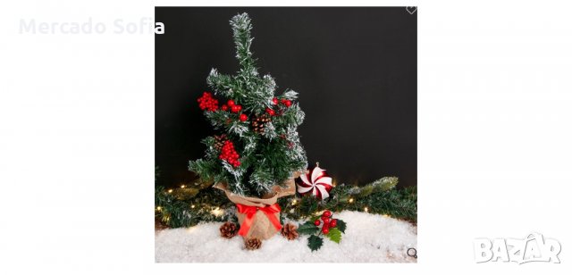 Коледна декоративна елха, 50см, снимка 2 - Декорация за дома - 34736872