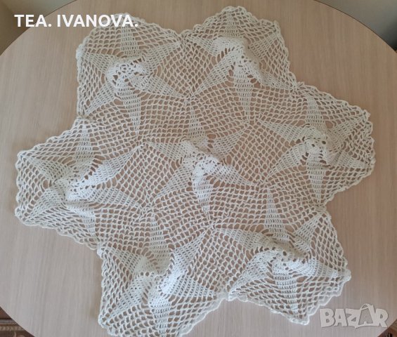 Ръчно плетени покривки и карета, снимка 8 - Покривки за маси - 34023943