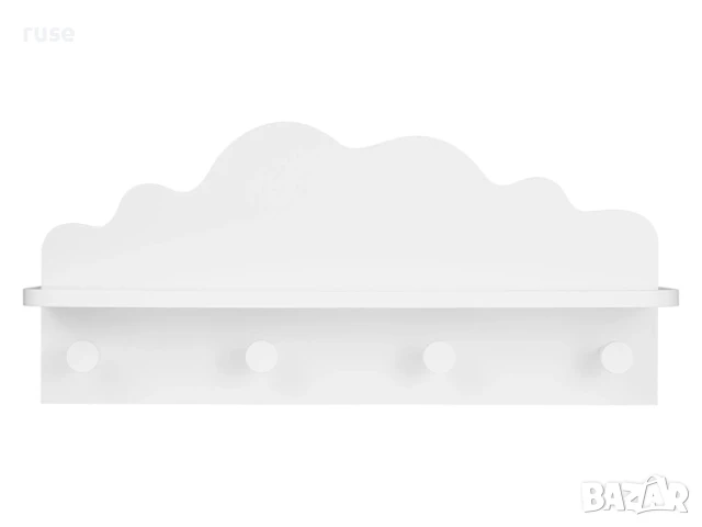 НОВИ! Детска закачалка с рафт 2в1 бял син розов, снимка 4 - Други - 50844703