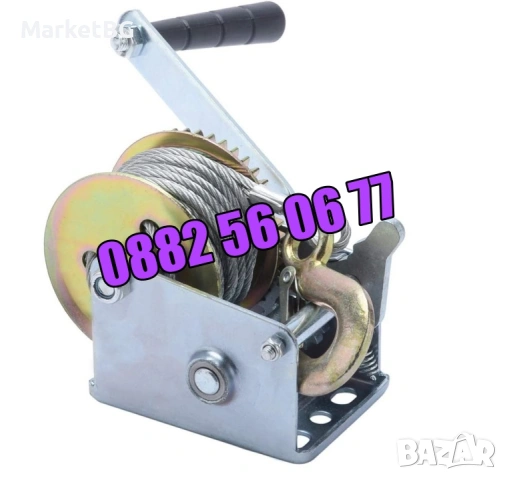 Ръчна лебедка със стоманено въже 360 кг, 800кг, 1125кг, лебедка с въже, снимка 3 - Други инструменти - 53266288