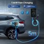 EVJUICION EV Charger 7KW тип 2, до 7,4kW, 5 м, включени 2 RFID карти, снимка 2