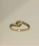 Златен пръстен с диаманти 14к, снимка 5