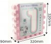 Мек антибактериален пъзел (килим) Sun Ta Toys - Числа, розов, 9 части 10019B3, снимка 2