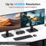 VPFET HDMI KVM превключвател 2 монитора 2 компютъра 4K60HZ, снимка 4