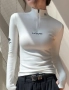 💎 Елегантна Дамска Тениска с Цип и Стояща Яка – STBoutique💕 , снимка 3