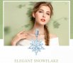 Талисман за гривна Пандора сребро снежинка Elegant Snowflake модел 003, снимка 1 - Гривни - 34478973