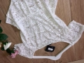 Разпродажба спешно! Ново бяло дантелено дамско боди L, снимка 4